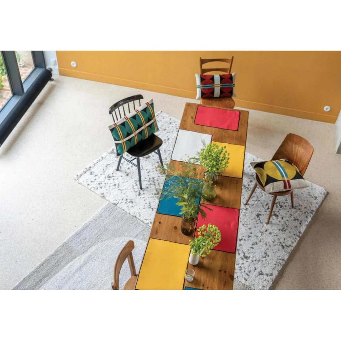 2 de sets table recyclés Laora Tango 33 x 45