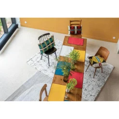 2 de sets table recyclés Laora Paon 33 x 45