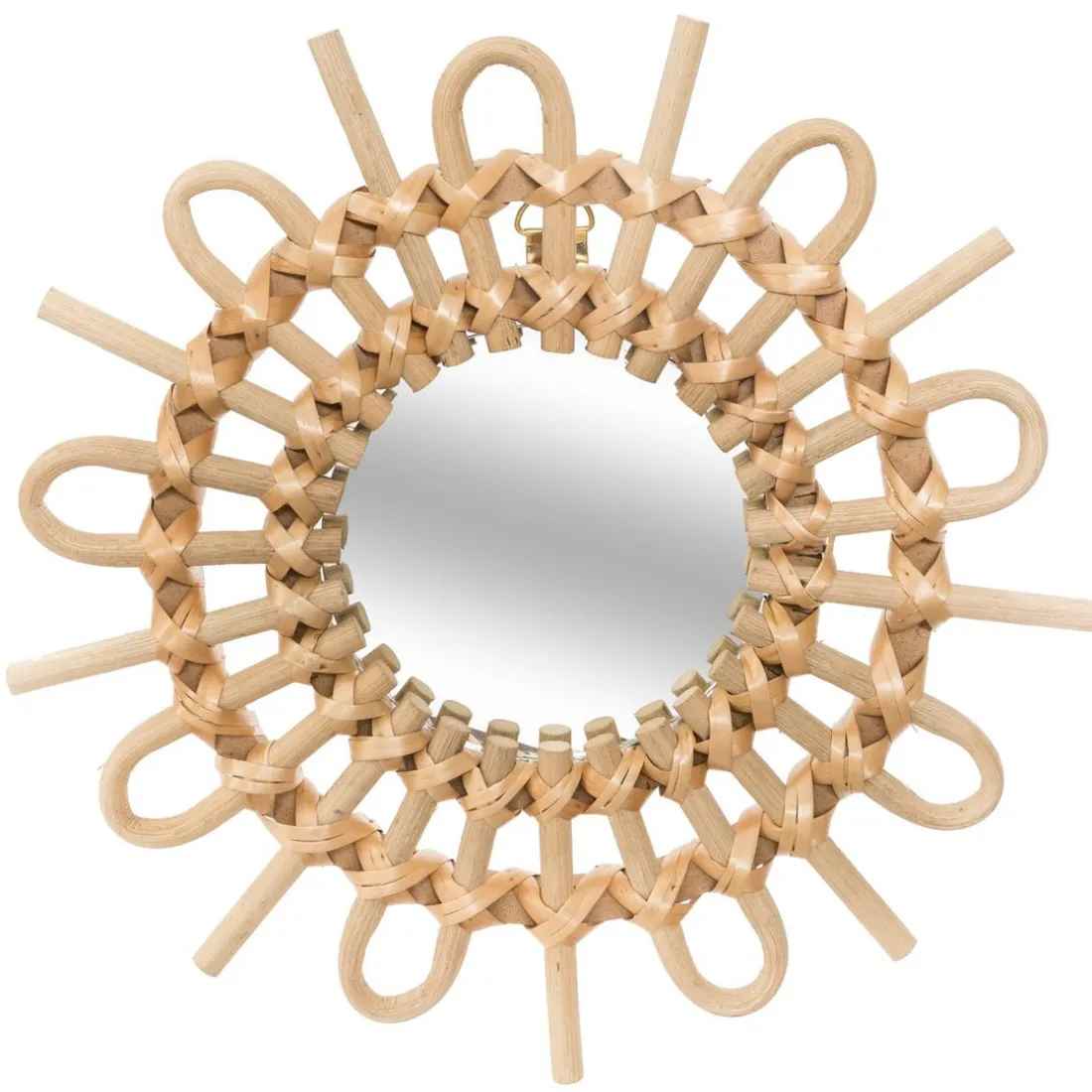3 Miroir Rotin Soleil Diamètre 28