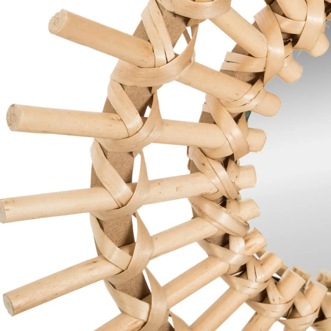 3 Miroir Rotin Soleil Diamètre 28
