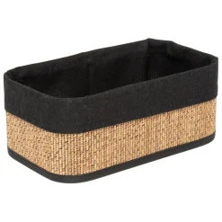 3 paniers en tissu marron