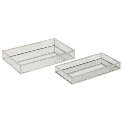 2 plateaux effet miroir