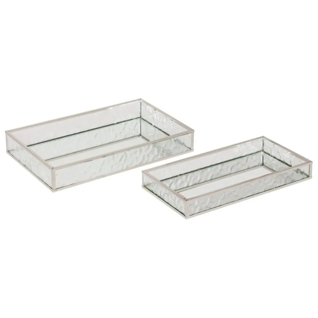 2 plateaux effet miroir