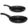 2 poêles en aluminium Noir