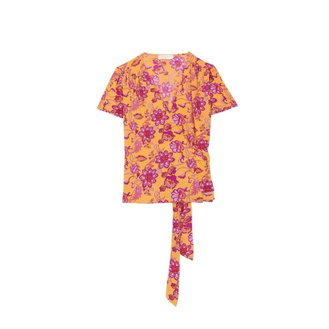 - Top imprimé fleurs indiennesTHESS ocre en viscose