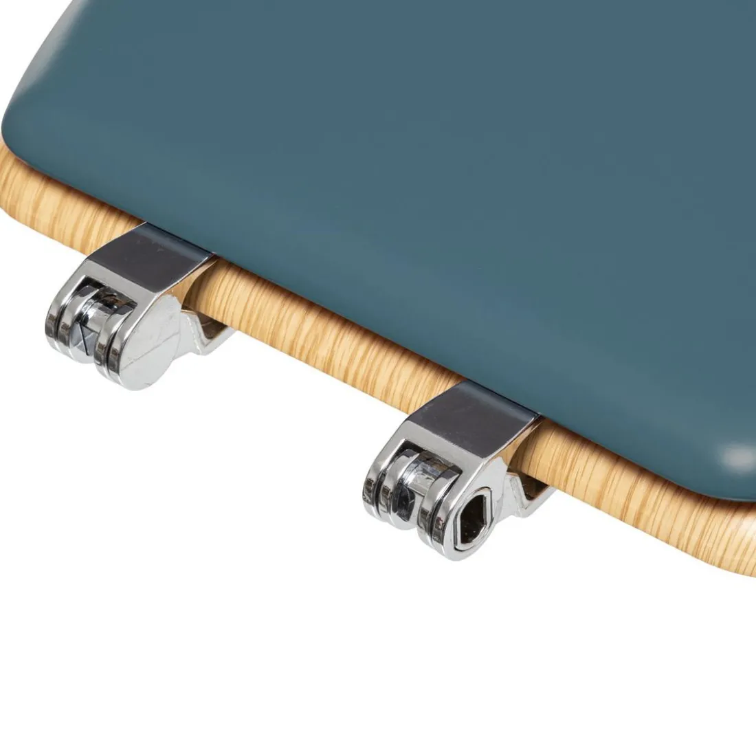 Abattant Bois + Zinc Pétrole Modern