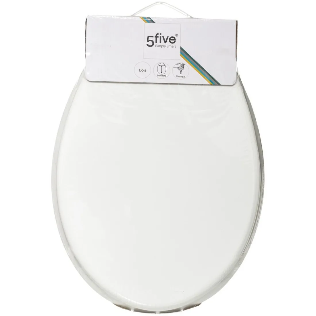 Abattant pour WC en Bois 18' Blanc