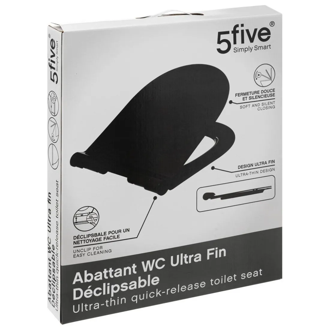 Abattant Softclic Ultra Fin Noir