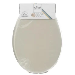 Abattant WC taupe bois