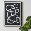Affiche décorative fond noir et lacets blancs ACHILLE