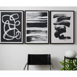 Affiche décorative fond noir et lacets blancs ACHILLE
