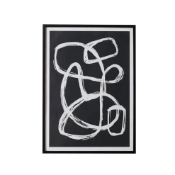 Affiche décorative fond noir et lacets blancs ACHILLE