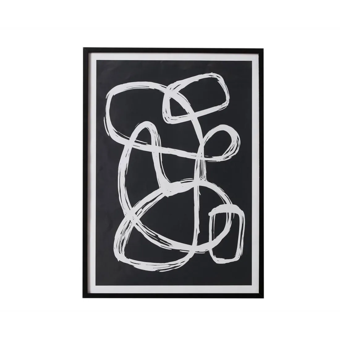 Affiche décorative fond noir et lacets blancs ACHILLE