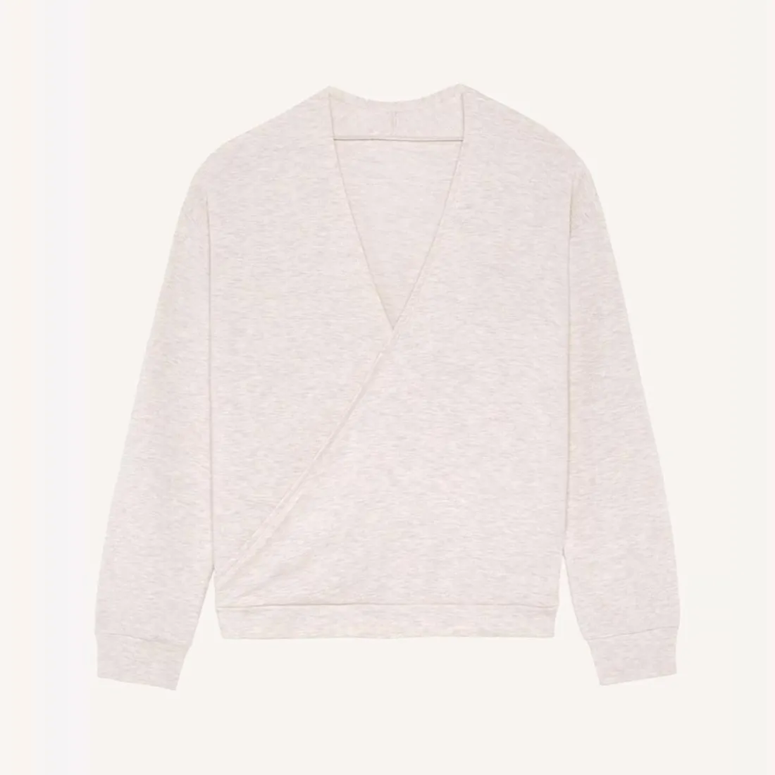 Alexa - Cardigan cache-Coeur blanc en coton modal
