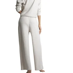 Alexa - Pantalon large blanc en coton modal