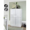 Argentier 4 portes ICE laqué blanc brillant