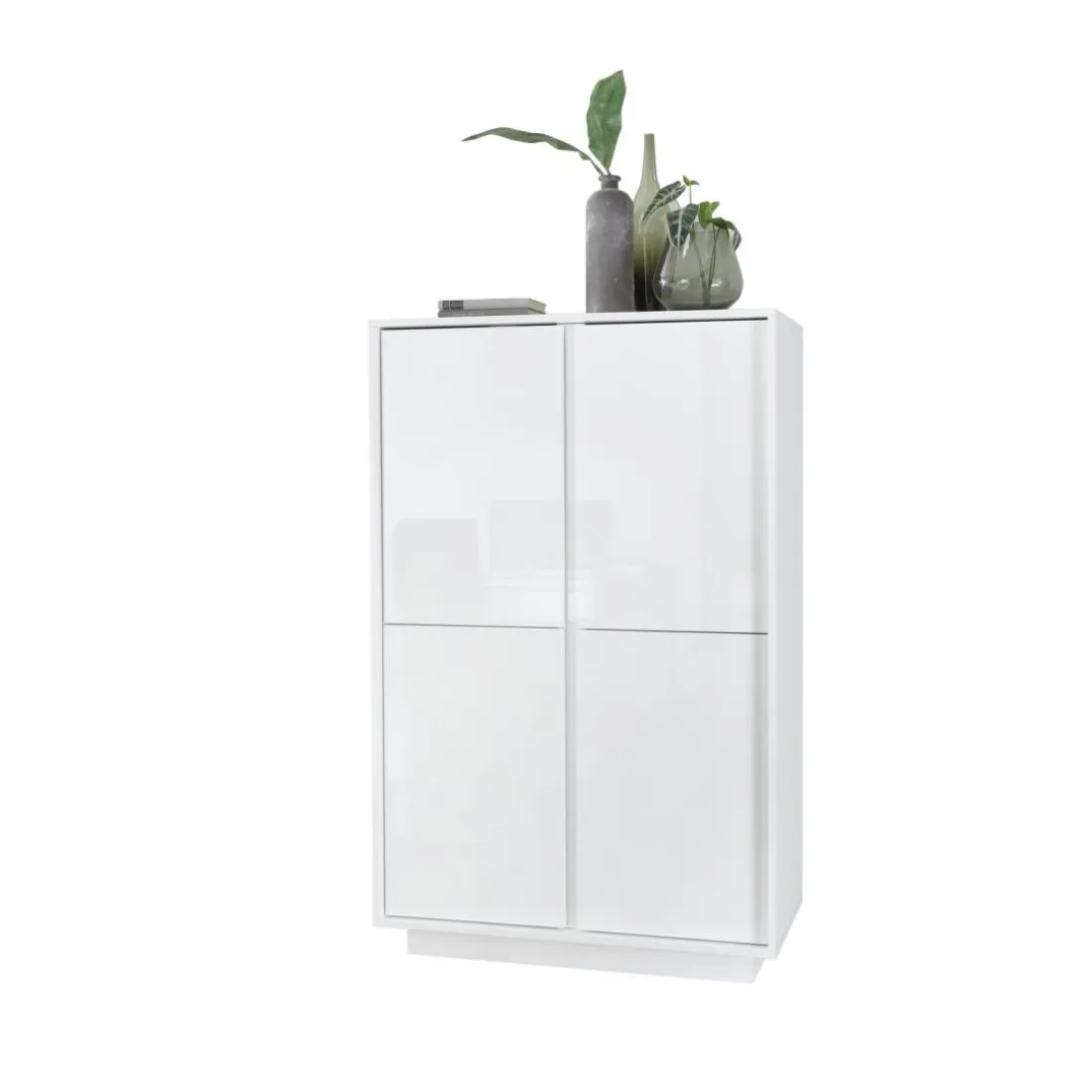 Argentier 4 portes ICE laqué blanc brillant