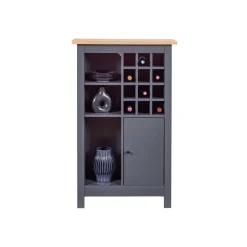 Armoire à bouteilles NELLINA coloris anthracite