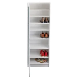 Armoire à chaussures WESTPHALEN blanc miroir