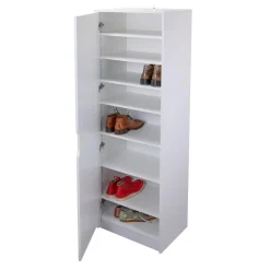 Armoire à chaussures WESTPHALEN blanc miroir