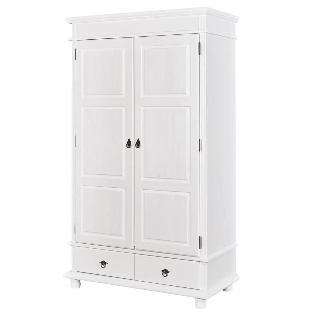 Armoire 2 Portes 2 Tiroirs Blanche PACO