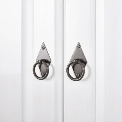 Armoire 2 Portes 2 Tiroirs Blanche PACO