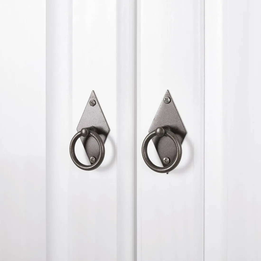 Armoire 2 Portes 2 Tiroirs Blanche PACO
