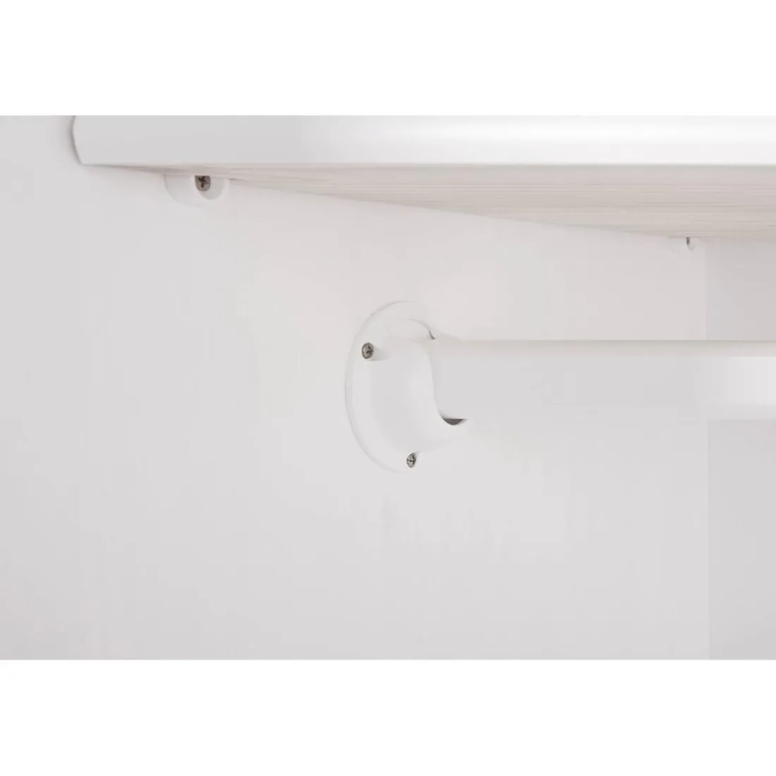 Armoire 2 Portes 2 Tiroirs Blanche PACO