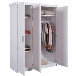 Armoire 3 Portes en Pin massif blanc NOWO