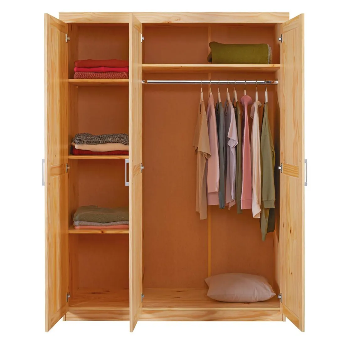 Armoire 3 portes en Pin massif SPEL