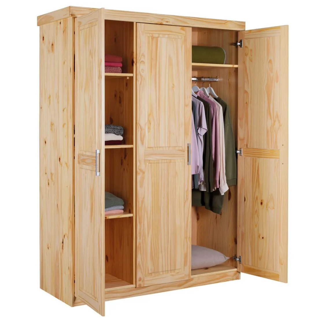 Armoire 3 portes en Pin massif SPEL