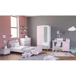 Armoire 2 portes et miroir étoiles