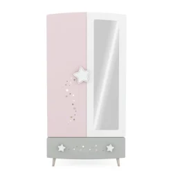 Armoire 2 portes et miroir étoiles
