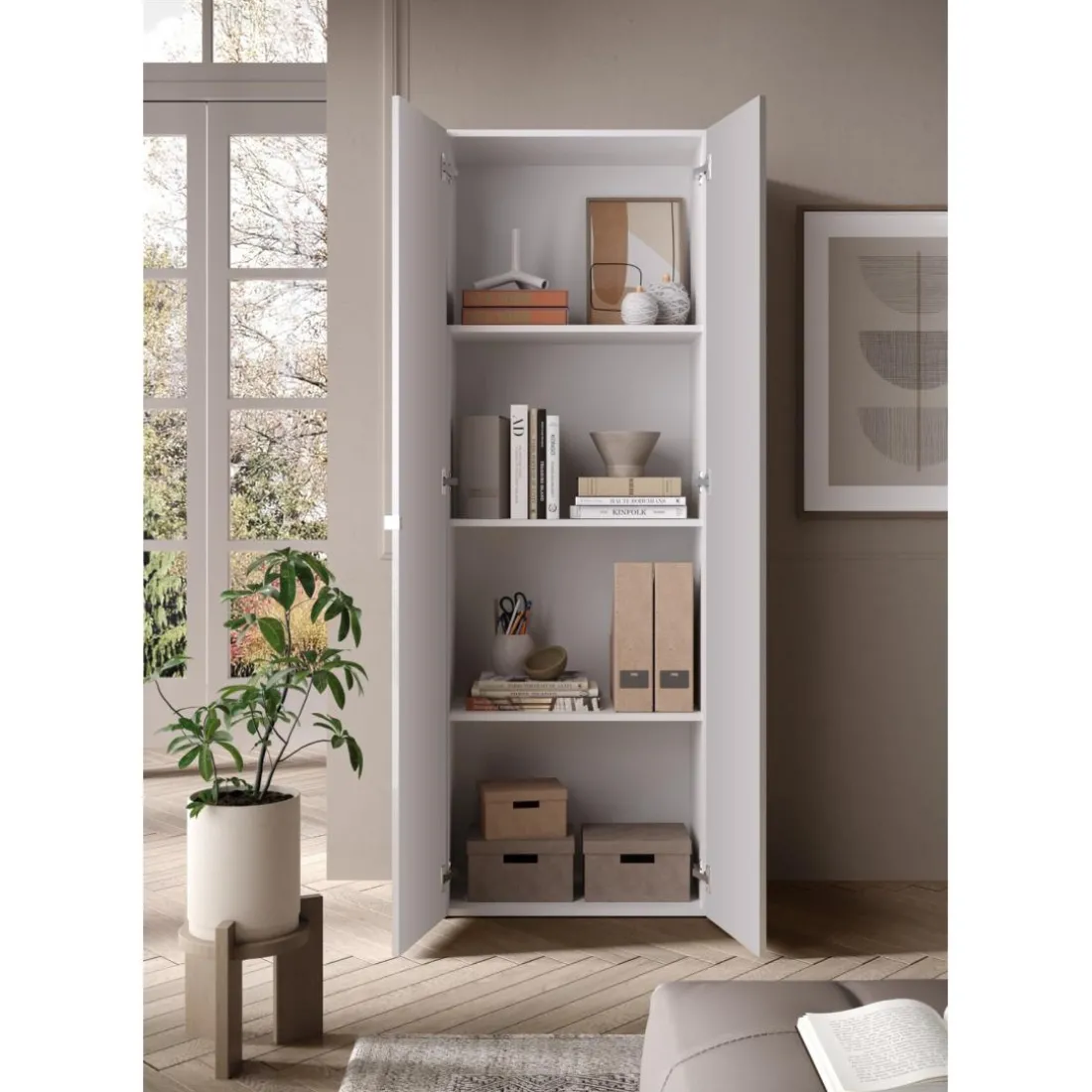 Armoire 2 portes multifonctionnelle