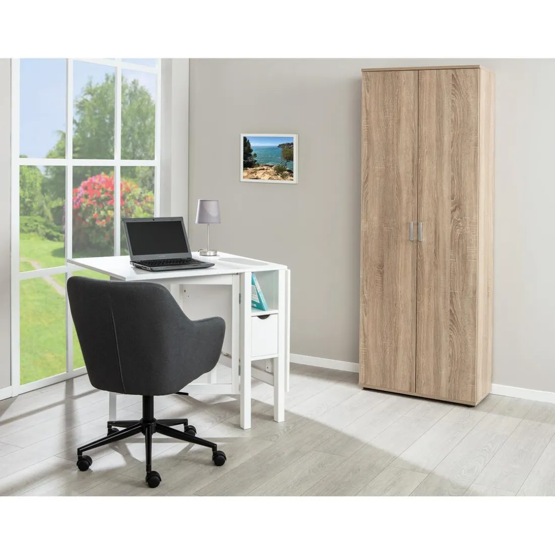 Armoire 5 étagères ELENIA