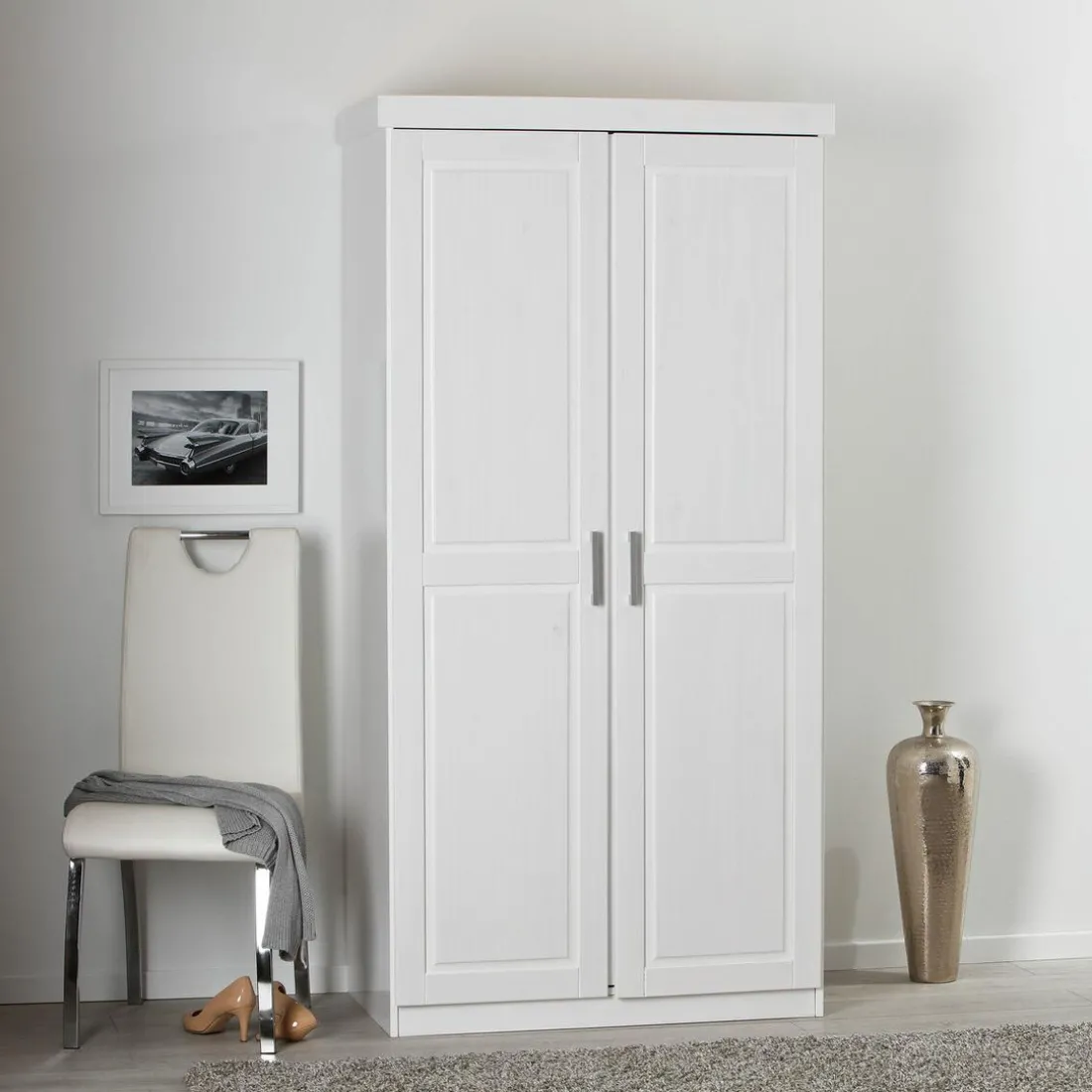 Armoire blanc 2 portes AKOON