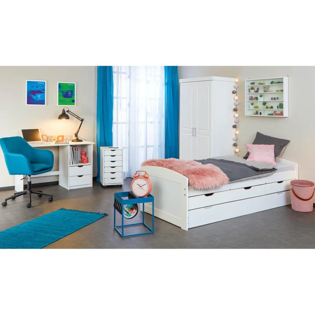 Armoire blanc 2 portes AKOON