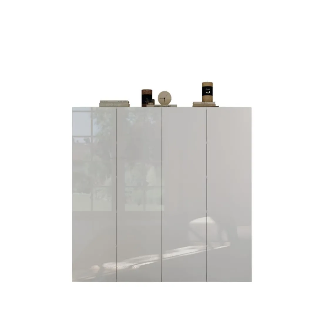 Armoire derangement 4 portes 8 étagères reglable