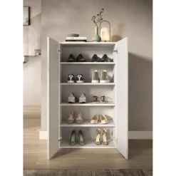 Armoire derangement 2 portes 4 étagères