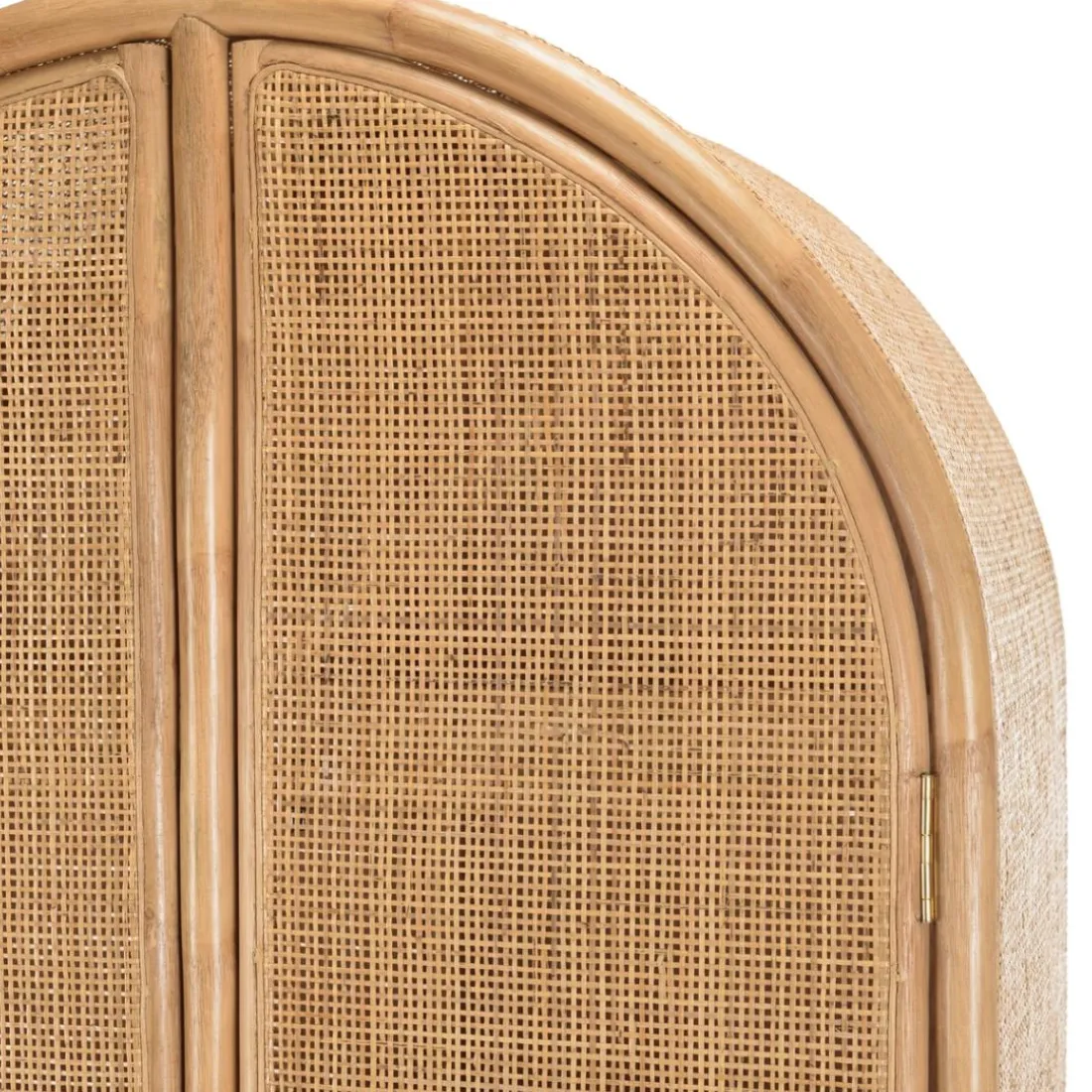 Armoire en rotin 2 portes en cannage couleur brun miel KALLY