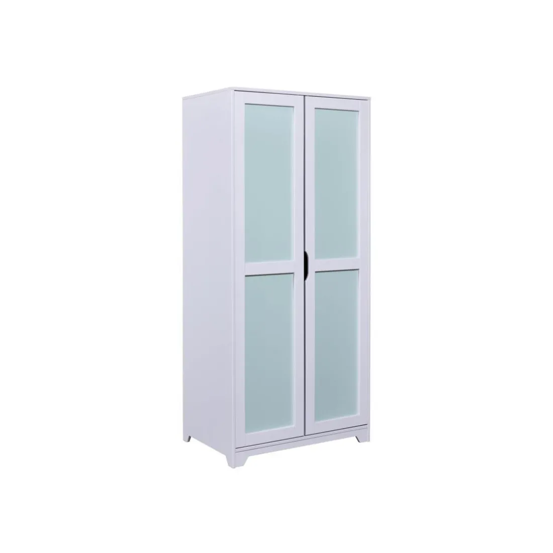 Armoire Fonctionnelle en Bois Massif Gris et Vert Sauge