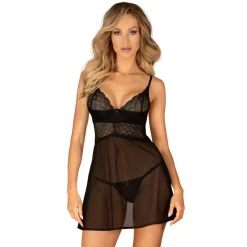 Babydoll et string noire