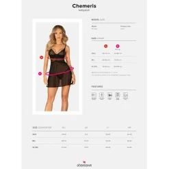 Babydoll et string noire