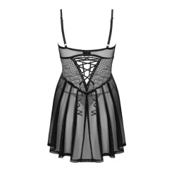 Babydoll et string noire