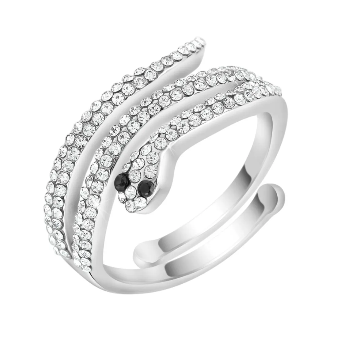Bague Femme So Charm - BD2607-ARGENT-DIAMANT - Bague Femme Serpent