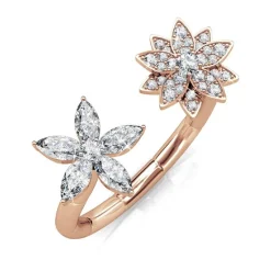 Bague Fraternal Bloom MYC-Paris DR0014-RG - Or Rosé Et Cristal