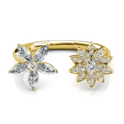 Bague Fraternal Bloom MYC-Paris DR0014-G - Doré Et Cristal