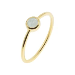 Bague Gemia En Pierre Aigue-Marine Plaqué Or