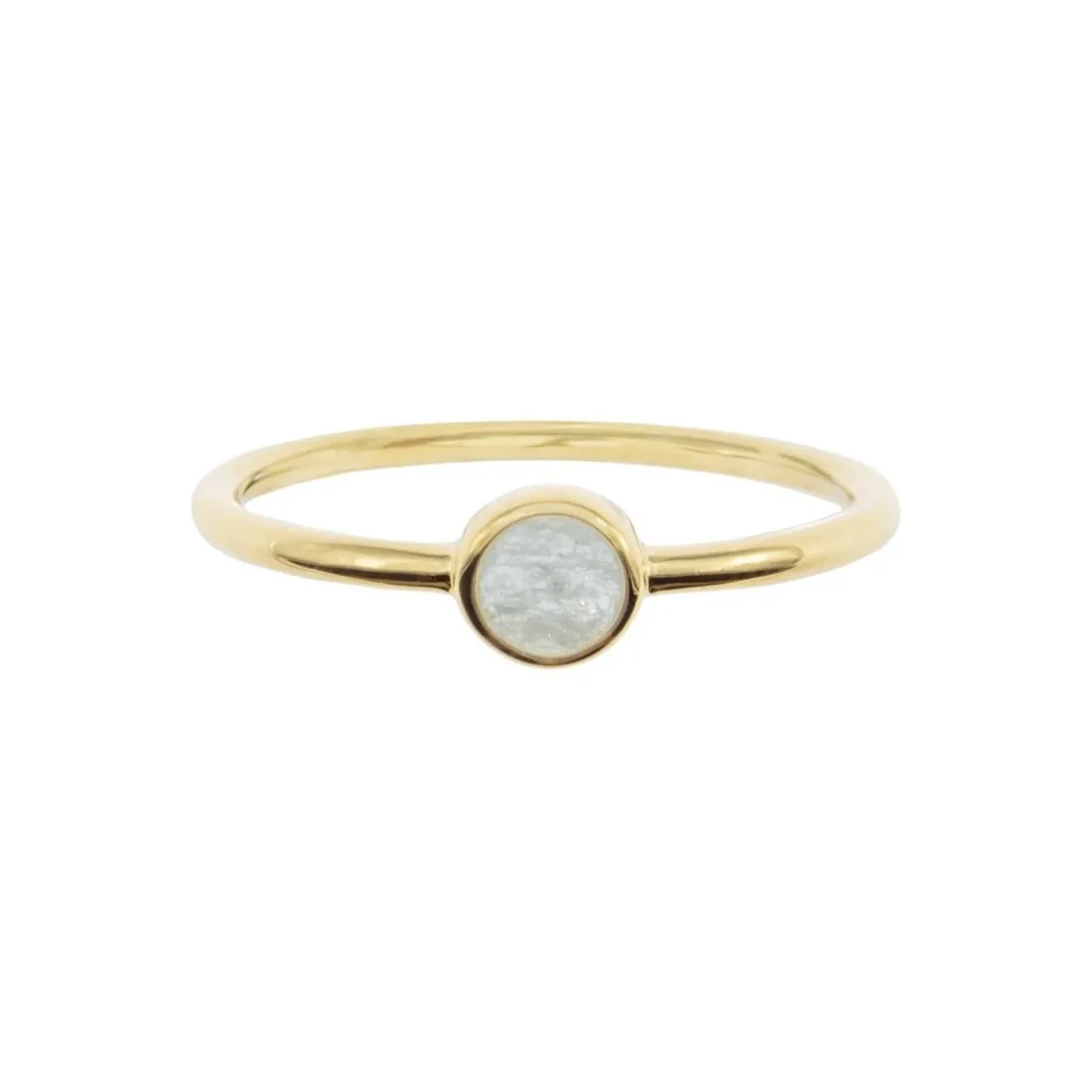 Bague Gemia En Pierre Aigue-Marine Plaqué Or