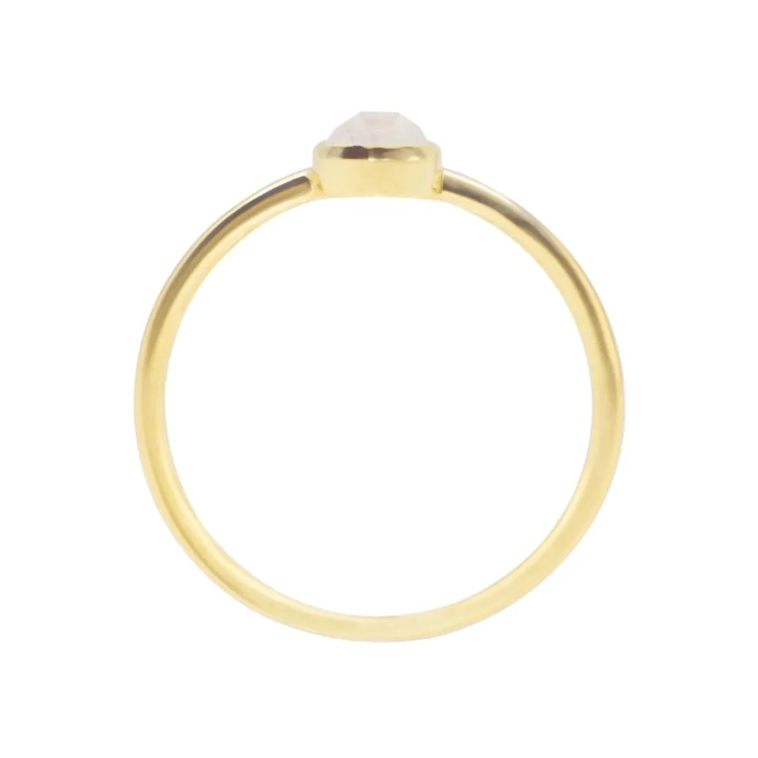 Bague Gemia En Pierre De Lune Plaqué Or